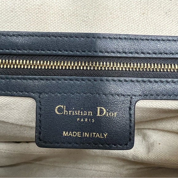 ❌SOLD❌CHRISTIAN DIOR BLUE OBLIQUE JACQUARD SADDLE BAG ANTIQUE GOLDEN HARDWARE - Picture 6 of 12